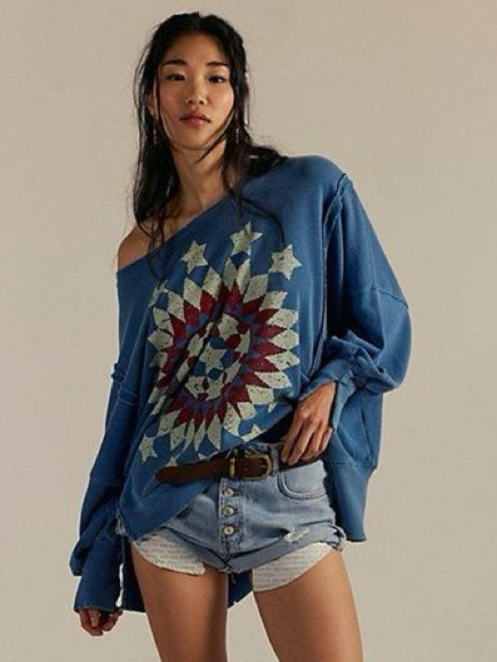 Free People We The Free Camden Starburst Quilt Pullover